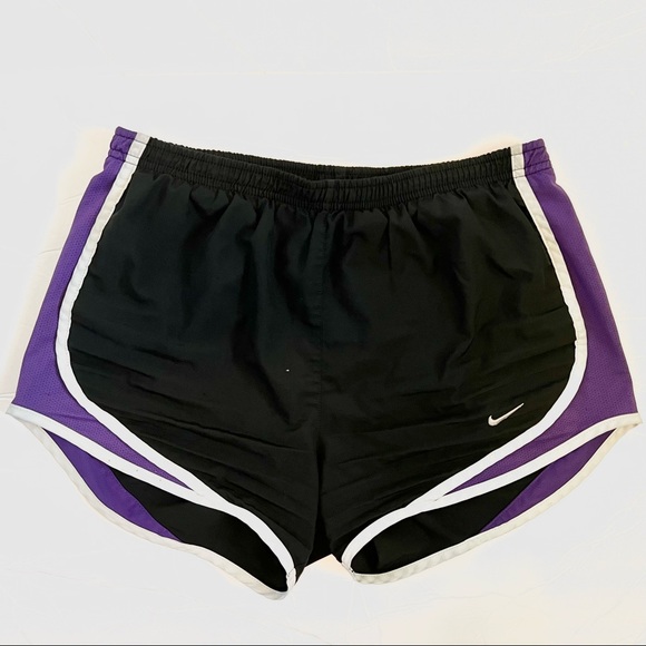 Nike Athletic Shorts, Black and White and Purple, Dri-Fit, Size S (women’s) - Picture 1 of 5